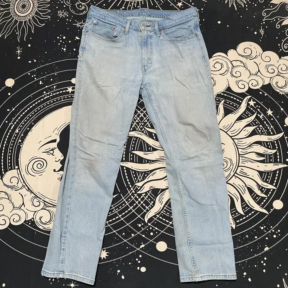 Levi's 514 Straight Jeans Men's 33x30 Blue Cotton Denim Workwear Utility Stretch